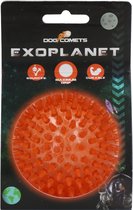 Dog Comets Exoplanet – 8 cm - Hondenspeeltje - Bal - Apporteer speelgoed – Egelbal - Water en Land - Gebitsverzorging - Met Piep - Oranje – M