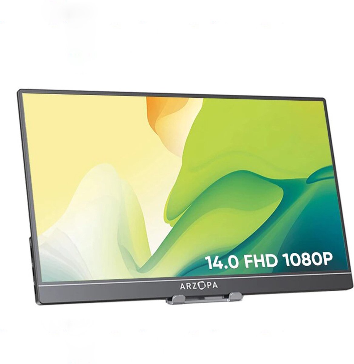 Hoge Kwaliteit Grijze Full HD Portable Monitor - Draagbare Monitoren - Draagbaar Scherm - 2 USB Ingangen - Externe Laptop Scherm met HDMI - 60Hertz