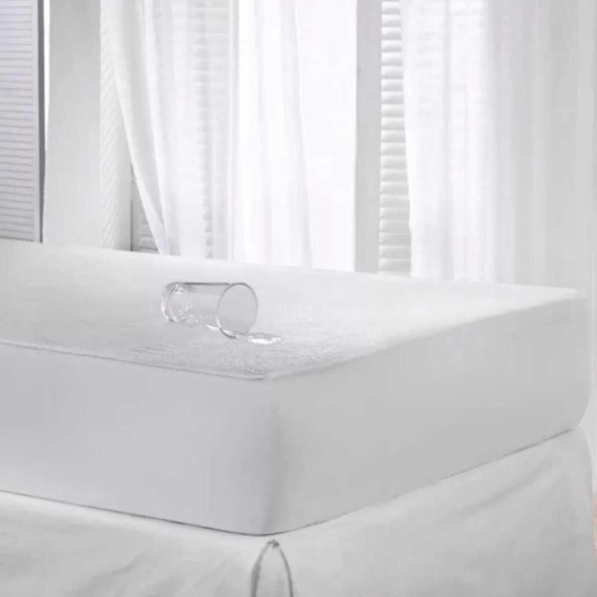 Matrasbeschermer Waterdicht 180x200 +30 cm Lits-jumeaux - Bed Care - Wasbaar & Sneldrogend - Ademend & Vochtregulerend - Elastiek Rondom