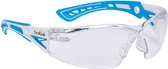 Bolle Veiligheidsbril Rush+ Small - Clear - Blauw/Wit Montuur