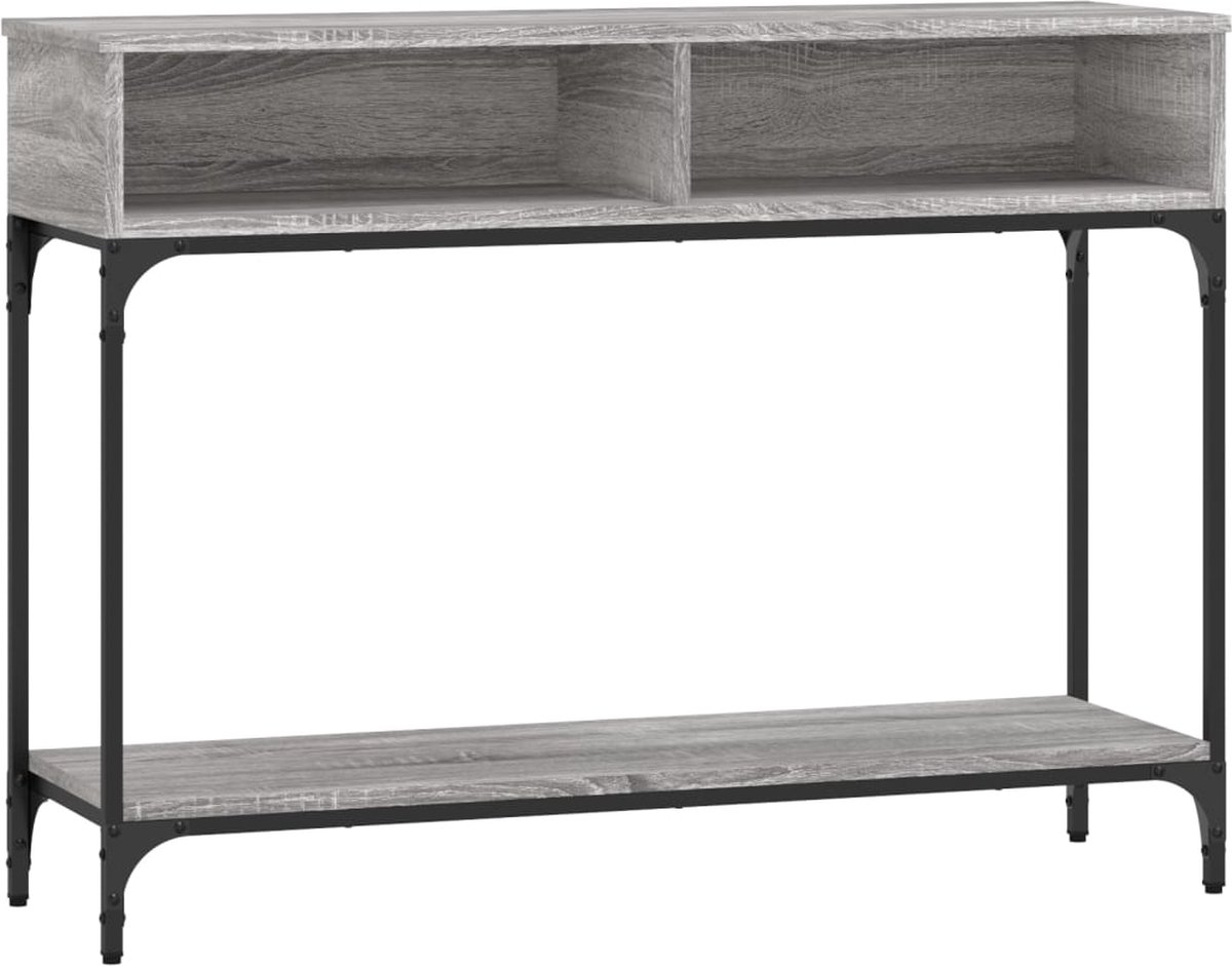 vidaXL Wandtafel - 100x30,5x75 - cm - bewerkt - hout - grijs - sonoma - eikenkleurig