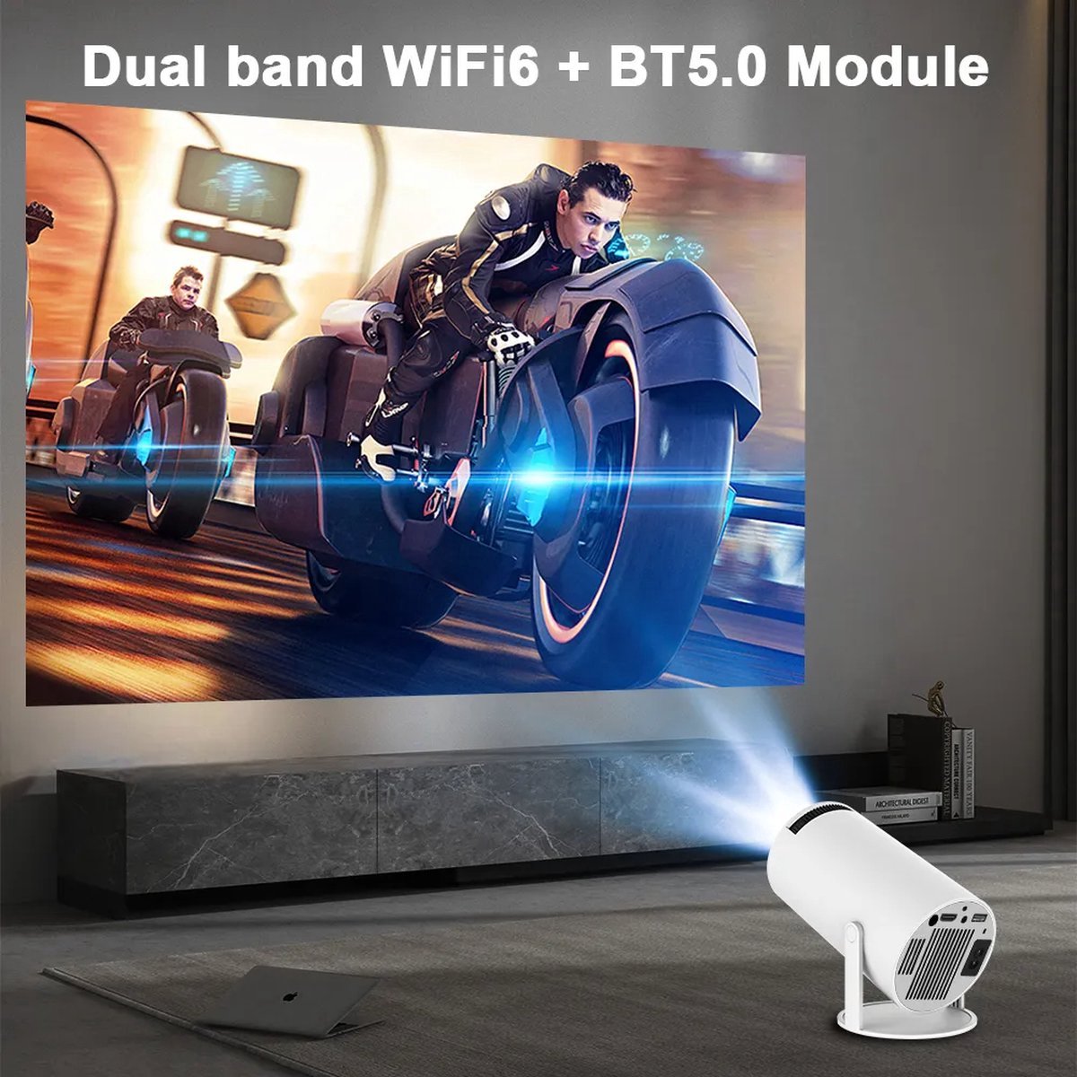 Garsent vidéoprojecteur, 16g wifi 2. 4g/5g mini projecteur dlp