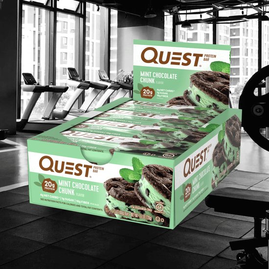 Quest Nutrition Quest Bar, Mint Chocolate Chunk 12 bars bol
