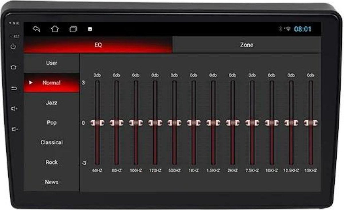 Navigatiesysteem auto met scherm - autoradio geschikt voor Android en iOS - wifi bluetooth radio - geschikt voor Ford Transit 2006-2014
