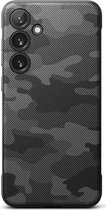Ringke Onyx | Hoesje Geschikt voor Samsung Galaxy S24 Plus | Back Cover Flexibel TPU | Militaire Standaard | Camo Design Zwart