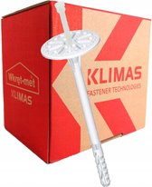 EPS KLIMAS® LTX Isolatiepluggen Kunststof Nagel diameter van 10x 200mm met geperforeerde kunststof spijkers | Thermo-polystyreen pluggen isolatiepluggen voor WDVS VWS EPS Purschuim