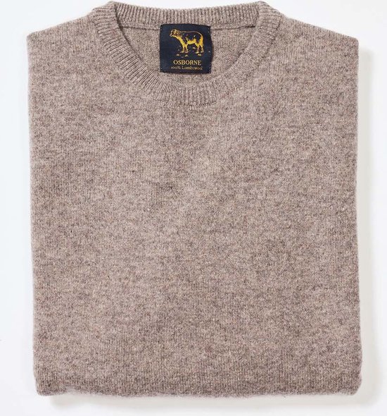 Osborne Knitwear Trui met ronde hals - Sweater heren in Lamswol - Pullover Heren - Vole - 4XL