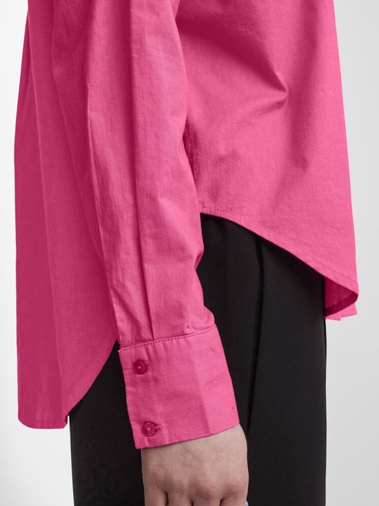 Pieces Tanne Ls Loose Shirt Hot Pink FUSHIA XS