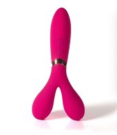 Sex / Seks speeltje - "2-in-1" seks speeltje - Bien à deux - Vaginale, anale en clitorale vibrator - Ergonomische vorm - Medische siliconen - Hypoallergeen - 10 vibratiemodi - Oplaadbaar met USB kabel (inclusief).