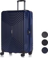 ©TROLLEYZ - Florence No.7 - Valise de voyage 78cm avec serrure TSA - Roues doubles - Spinners 360 ° - 100% ABS - Valise de voyage en Blue Ocean