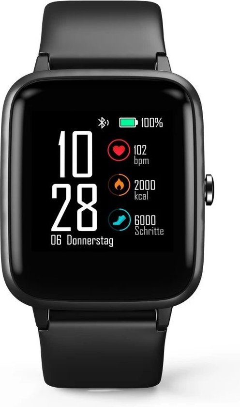 Hama Fitwatch Hama Fit Smartwatch - 1,3-inch touch LCD-scherm - Activitytracker met o ...