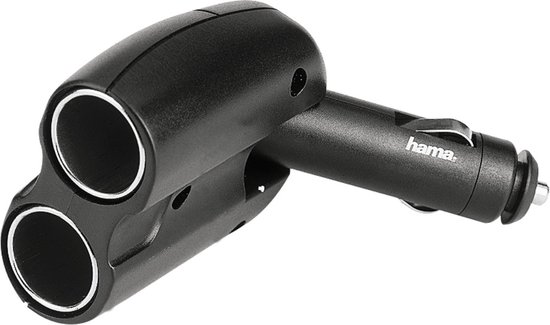 Hama Splitter - USB splitter - USB splitter met 2 poorten - USB-verdeler - Zwenkbaar - Zwart