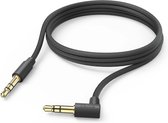 Hama 3.5mm jack naar 3.5mm jack - AUX kabel met 90 graden haakse stekker - Stereo kabel geschikt voor telefoon, tablet, laptop en headset - 200cm - Zwart
