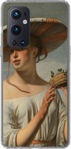 Geschikt voor OnePlus 9 Pro hoesje - Meisje met een brede hoed - Schilderij van Caesar Boëtius van Everdingen - Siliconen Telefoonhoesje