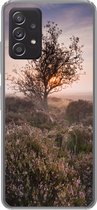 Geschikt voor Samsung Galaxy A33 5G hoesje - De heide bij zonsopgang - Siliconen Telefoonhoesje