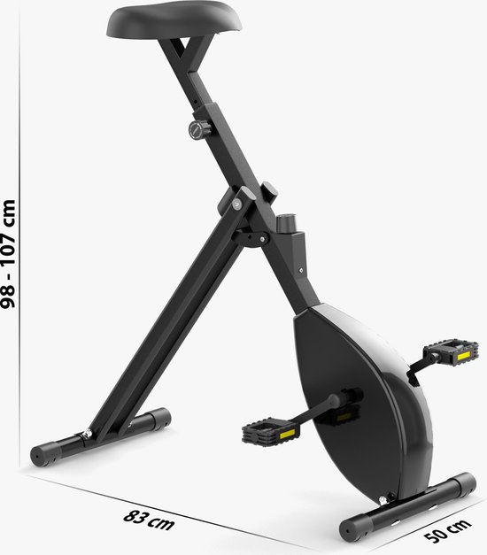 HOMCOM Heimtrainer met LCD-display en telefoonhouder Zwart