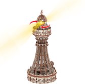 Mr. Playwood Storm Lighthouse (eco-light) - 3D houten puzzel - Bouwpakket hout - DIY - Knutselen - Miniatuur - 217 onderdelen