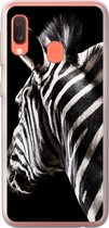 Coque Samsung Galaxy A20e - Zebra - Animal - Zwart - Portrait - Étui de téléphone en Siliconen