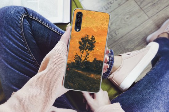 Coque Samsung Galaxy A30s - Paysage au coucher du soleil - Vincent van Gogh - Coque de téléphone en Siliconen
