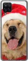 Geschikt voor Samsung Galaxy A12 hoesje - Hond - Grappig - Lachen - Kinderen - Jongens - Meisjes - Siliconen Telefoonhoesje