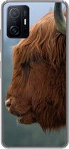 Telefoonhoesje Geschikt voor Xiaomi 11T Pro hoesje - Schotse Hooglander - Dieren - Mist - Siliconen Telefoonhoesje Telefoonhoesje