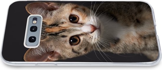 Coque Samsung Galaxy S10e - Chat - Zwart - Portrait - Coque de téléphone en Siliconen
