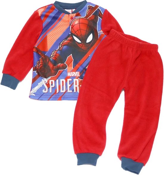 Spiderman pyjama - rood - Spider-Man fleece pyama - maat 116
