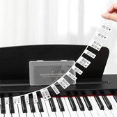 DiverseGoods Piano Notenstickers voor Keyboard - Verwijderbare Pianotoets Labels voor Kinderen en Beginners - Piano Leren Notitiestickers voor 37/49/54/61/88 Toetsenborden