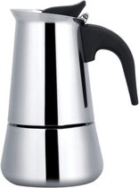 Draagbare roestvrijstalen koffiepot, moka espressomachine, mokkapan, ideaal voor thuis, kamperen en reizen (450 ml)