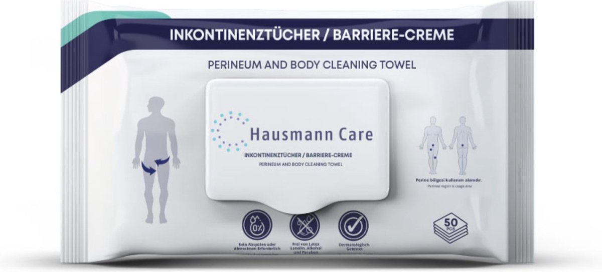 Body Cleaning Wipes with Barriere Creme-Lichaamsreinigingsdoekjes met Barriere Creme