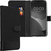 kwmobile telefoonhoesje geschikt voor Google Pixel 8 Pro - Hoesje met pasjeshouder in zwart / antraciet - Case met portemonnee