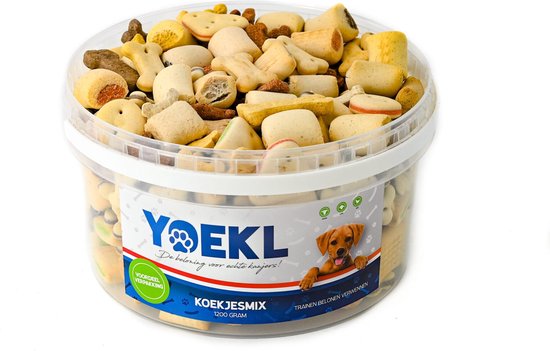 Foto: Yoekl koekjesmix 1200 gram hondensnacks hondensnoepjes hondensnacks gedroogd hondensnacks kauwbot hondenvoer