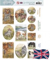 Push Out Paysages Special - Card Deco Essentials - Animaux sauvages - Anglais