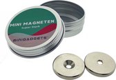 Minigadgets - Super Sterke Ringmagneten 27 x 4 mm - 2 stuks - Neodymium Extra Sterk - Schroefbaar - 27x4mm