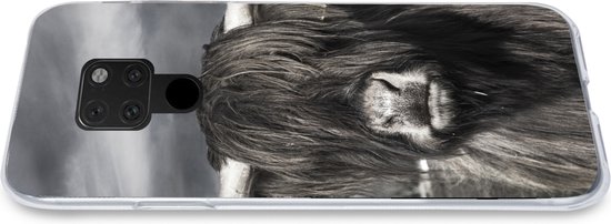 Convient pour la coque Huawei P40 Lite - Scottish Highlander - Animaux - Cornes - Coque de téléphone en Siliconen