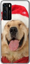 Geschikt voor Huawei P40 hoesje - Hond - Grappig - Lachen - Kinderen - Jongens - Meisjes - Siliconen Telefoonhoesje