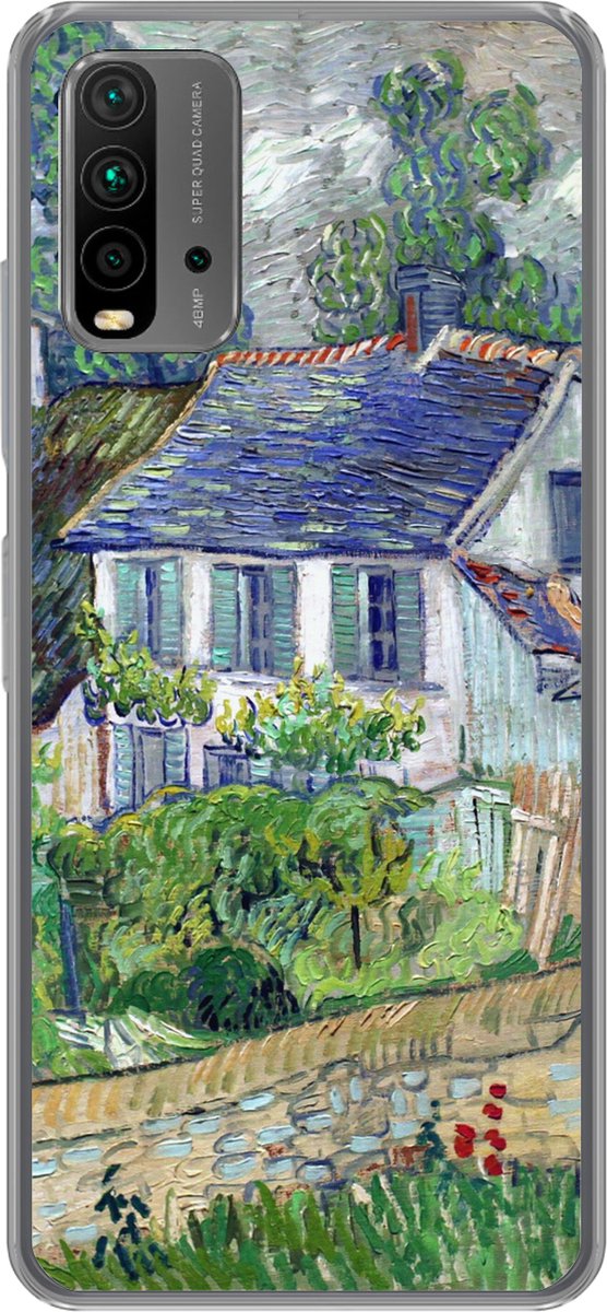 Telefoonhoesje Geschikt voor Xiaomi Geschikt voor Redmi 9T hoesje - Huis in Auvers - Vincent van Gogh - Siliconen Telefoonhoesje Telefoonhoesje