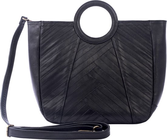 Chabo Bags - Roxy Shopper - Handbag - Shopper - Crossover - Leer - Zwart