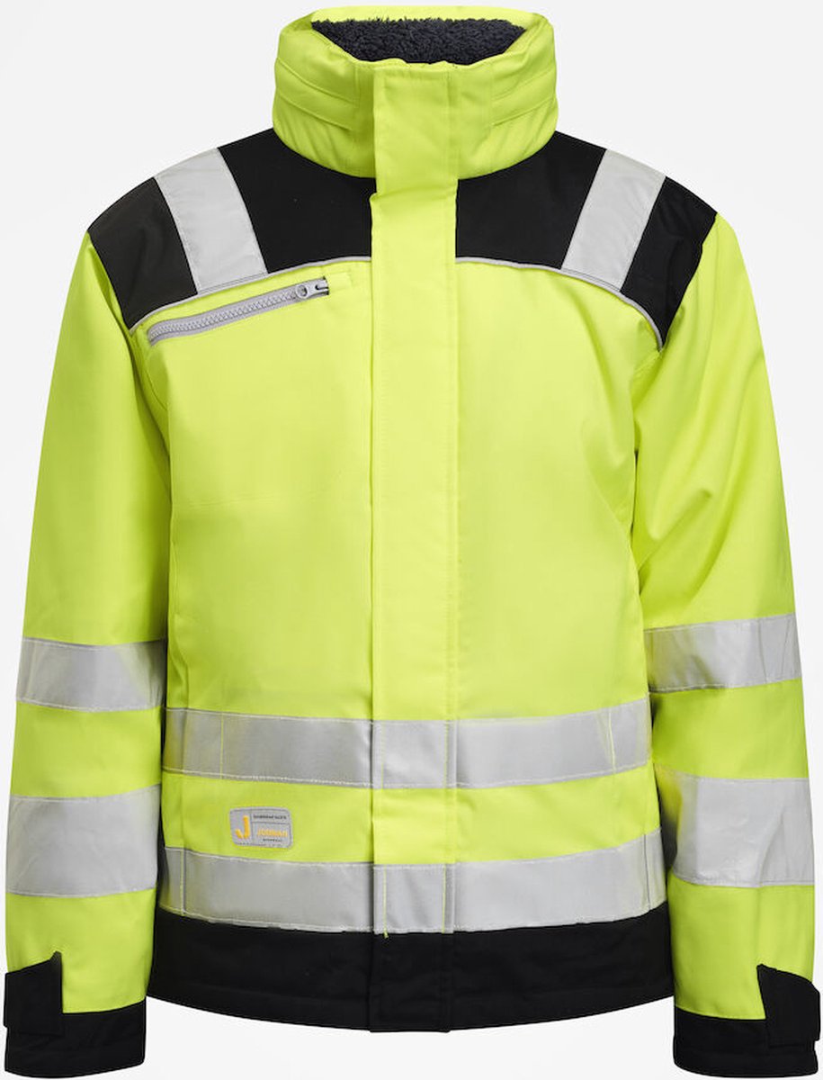 Jobman 1347 Hi-Vis Winter Jacket Star 65134707 - Geel/Zwart - L