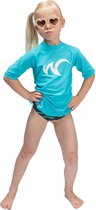 Watrflag Rashguard Malaga Kids - Turquoise - UV beschermend surf shirt lange mouw 152