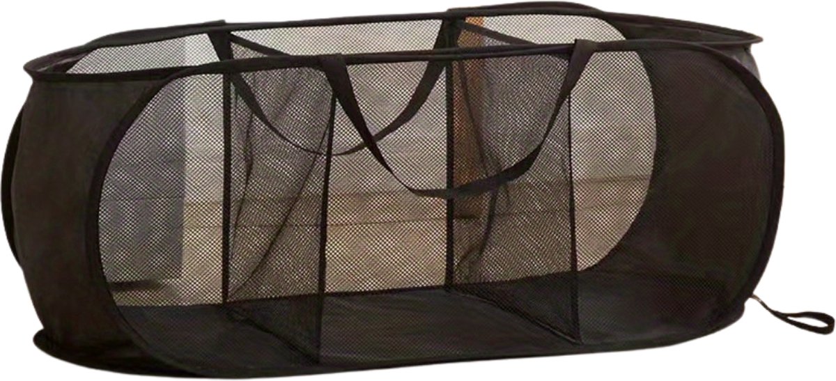 Goedkoopste Nivard Laundry Basket - Wassorteerder 3 Vakken - Wassorteerder - Wasmand 3 Vakken - Laundry Bag - Zwart