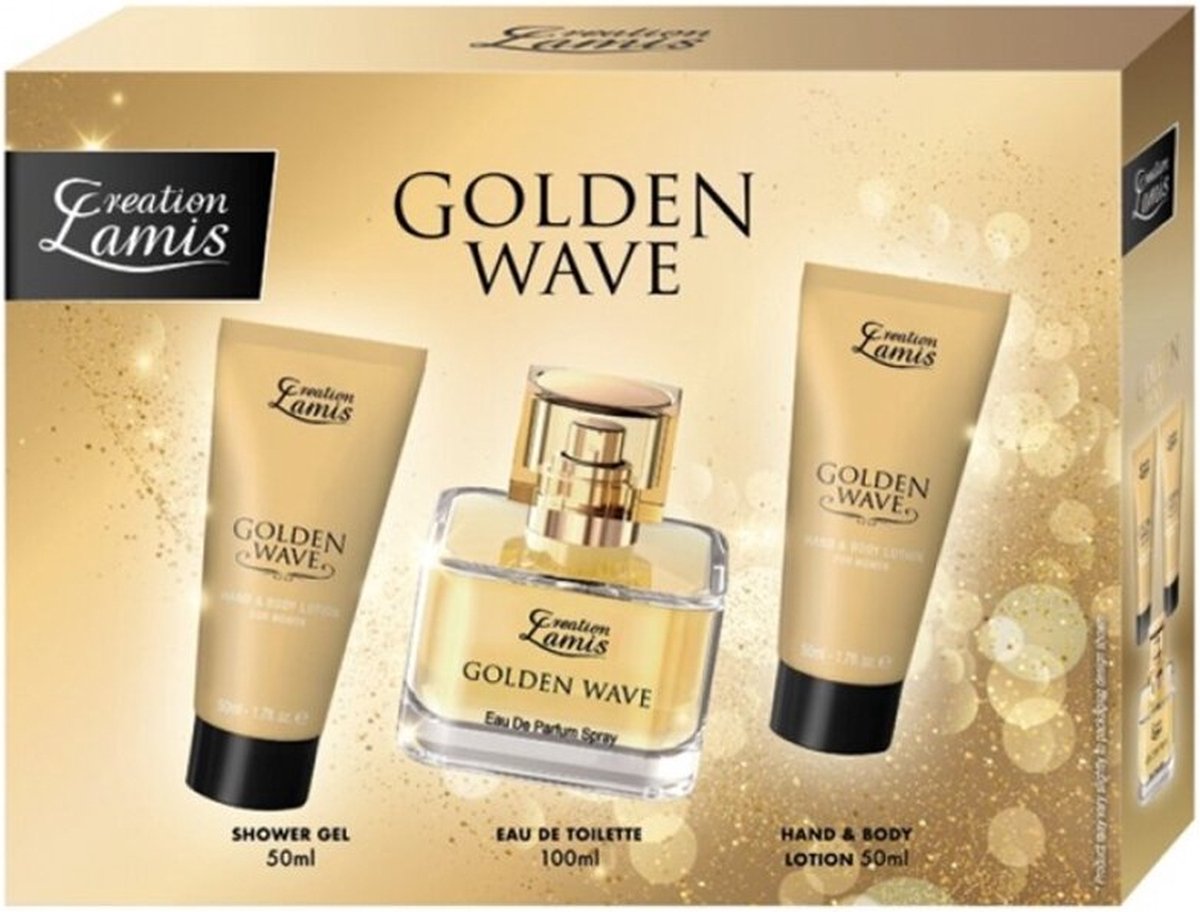 Goedkoopste GOLDEN WAVE WOMEN GIFTSET EDP100ML,DOUCHE 50ML & BODYL 50ML