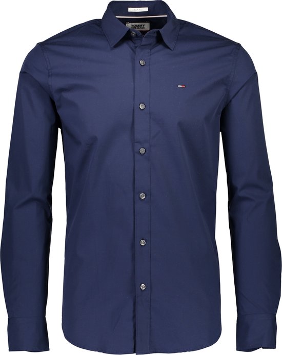 Tommy Hilfiger - Chemises Homme Slim Fit Stretch - Blauw - Taille XXL