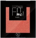 Maybelline Fit Me Blush 50 Wine, een koraalrode blush met fijne glitters.