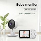 Babyfoon – Baby monitor Met Temperatuurdetectie – Baby Camera Met Infrarood Nachtzicht - 2.4G Wifi