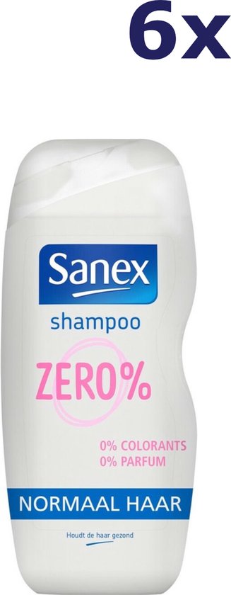 Sanex Zero - Shampoing - Cheveux normaux - 6 x 250 ml - Paquet de prestations