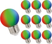 Spectrum - Voordeelpak 10 stuks - LED Lamp G45 - E27 fitting - 1W RGB