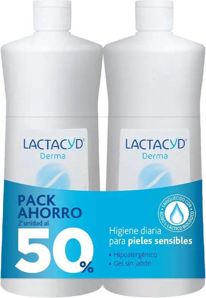 Huibeschermende Badgel Lactacyd Derma 2 x 1 L Gevoelige huid