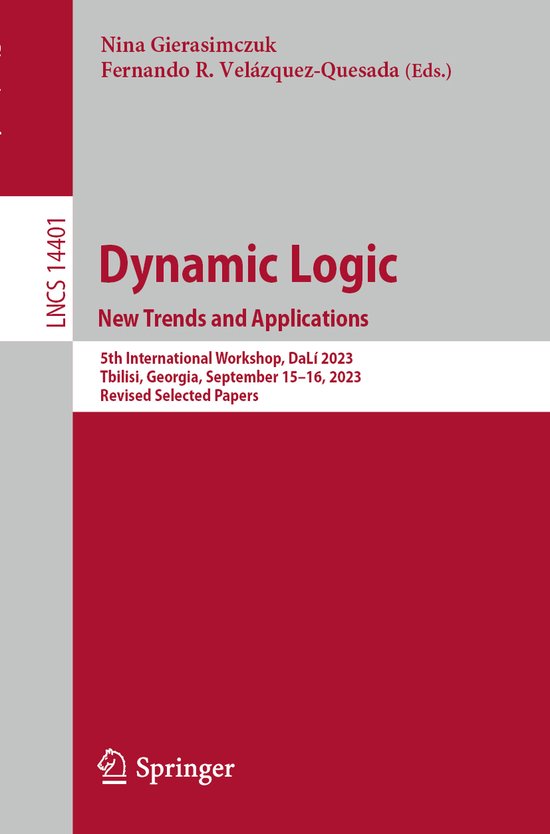 Lecture Notes in Computer Science14401- Dynamic Logic. New T ... - cover