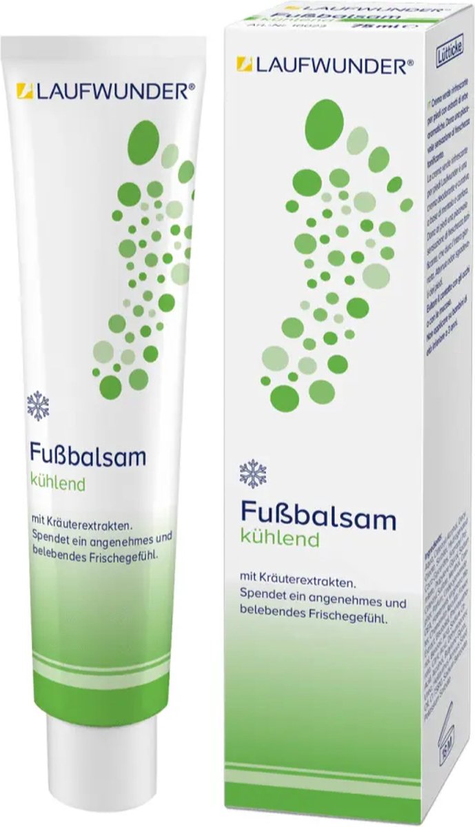 Goedkoopste Laufwunder Groen - Tegen Onaangename Geurtjes - Verzorgende Crème voor Verfriste Voeten - 75ml
